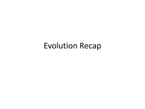 Evolution Recap