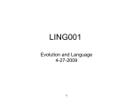 LING001 - University of Pennsylvania