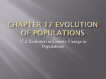 Chapter 17 Evolution of Populations