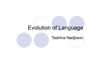 Evolution of Language