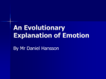 An Evolutionary Explanation of Emotion