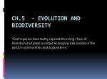 Ch.5 - Evolution and Biodiversity