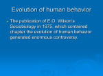 Evolution of human bahavior