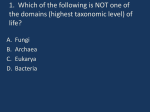 1. Which of the following is NOT one of the domains