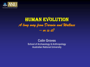 Human evolution: a long way from Darwin and Wallace, or is it