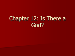 Chapter 12 Is There a God?