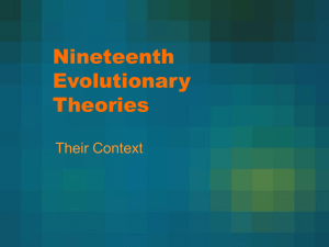 Nineteenth Evolutionary Theories