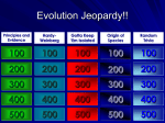 Evolution Jeopardy Student