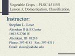 Veg Crops-Lesson 03 Domest Classif