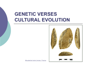 Genetic v. Culural Evolution