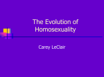 The Evolution of Homosexuality