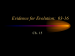 Evidence for Evolution: 02-26