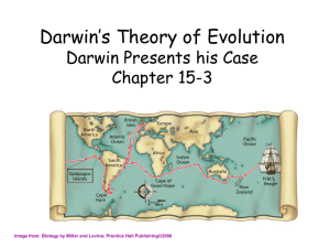 Darwin`s Theory of Evolution The Puzzle of Life`s