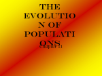 Chapter 11 Evolution of Populations