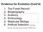 Evolution Theory by Natural selection - KCI-SBI3U
