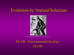 Evolution by Natural Selection - Environmental Studies Program