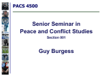 PPT Slides -- January 30 - Peace and Conflict Studies