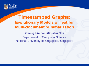 Evolutionary Models of Text for Multi