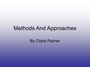 Methods And Approaches1`
