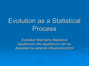 Evolution as a Statistical Process