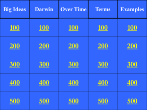 Ch 7 - Evolution Review Jeopardy Game