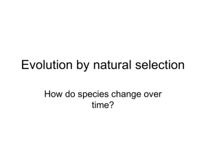 Evolution by natural selection