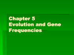 Chapter 5 Evolution and Gene Frequencies POPULATION AND