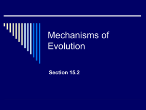 Mechanisms of Evolution