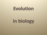 Evolution in biology