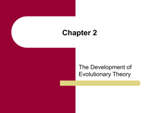 Chapter 2 the Development of Evolutionary Theory