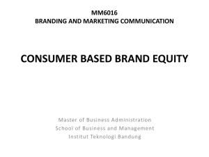 MM6016 Branding and Marketing Communication 1b – CBBE