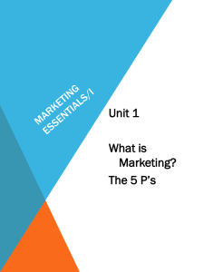 Marketing Essentials/I