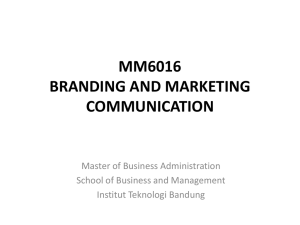 Brand and Marketing Communication