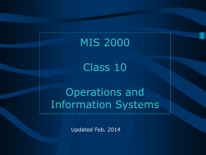 Operations and Systems (TPS, MIS)