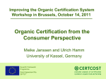 Organic Certification from the Consumer Perspective