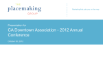 Placemaking Group - California Downtown Association
