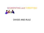 SEGMENTING, TARGETING AND POSITIONING