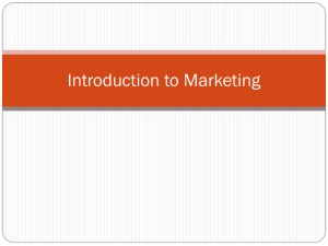 Introduction to Marketing