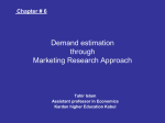 Chapter # 6 Demand estimation through Marketing Research