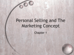Personal Selling and The Marketing Concept