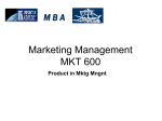 MBA MARKETING MANAGEMENT