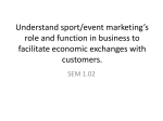 Understand sport/event marketing’s role and function in