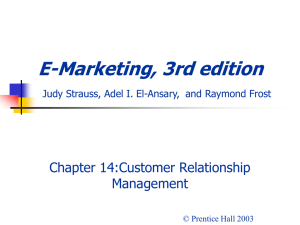 E-Marketing, 3rd edition Judy Strauss, Raymond Frost, and Adel I. El