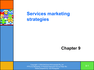 Services Marketing Strategies