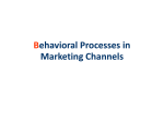 Behavioral Processes in Marketing Channels