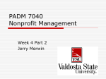 PADM 7040 Nonprofit Management Week 4