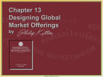 Chapter 13 Designing Global Market Offerings - Home