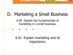 Explain the fundamentals of marketing in a small business.