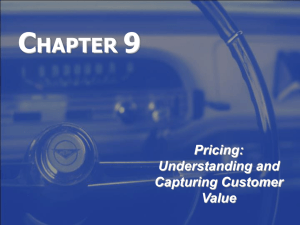 Pricing: Understanding and Capturing Customer