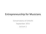 Entrepreneurship for Musicians